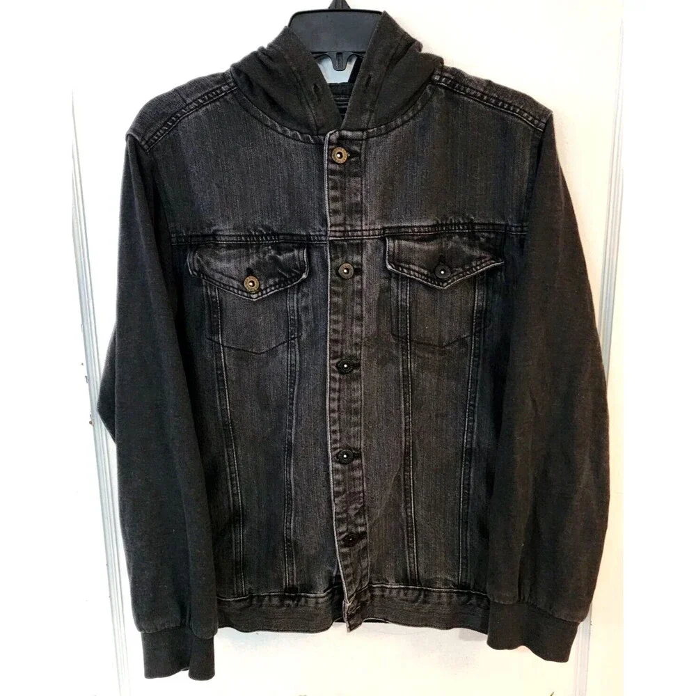 Ring Of Fire Downtown Los Angeles Men Gray Jacket Size L - Picture 6 of 9